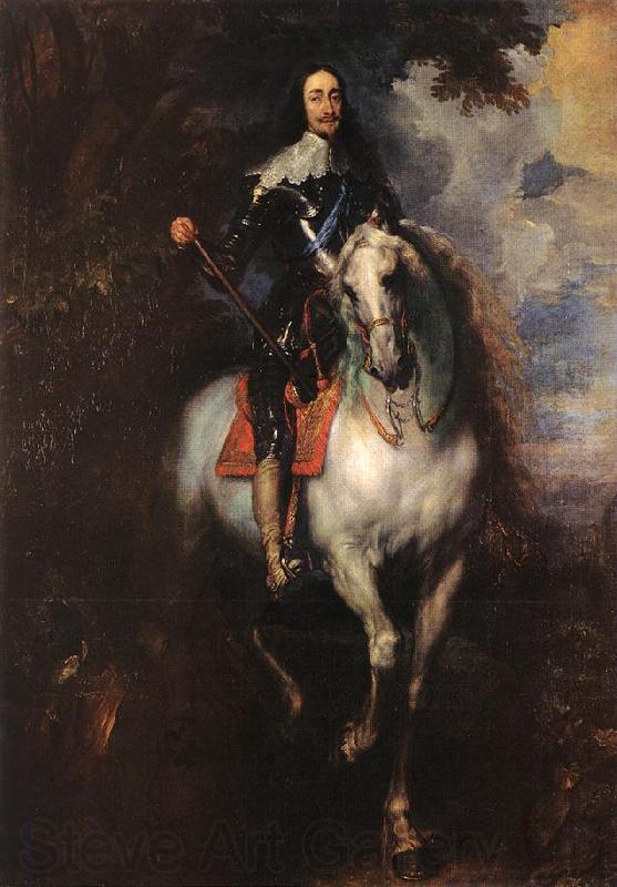 DYCK, Sir Anthony Van Equestrian Portrait of Charles I, King of England Norge oil painting art